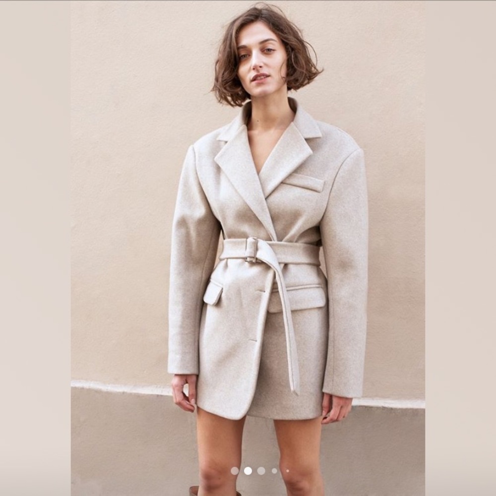 Frankie Shop Belted Blazer Dress